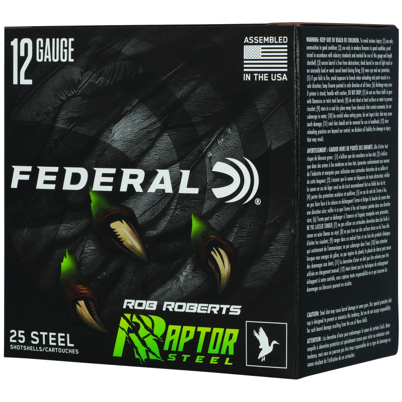 Raptor Steel, 12 Gauge, 3", #3, Max Dram, 1 3/8oz, Steel, 25 Rounds per Box RRS1383