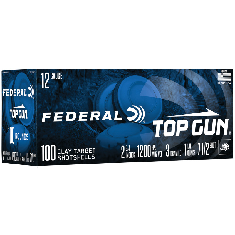 100-Pack Top Gun  |12 Gauge 2.75", #7.5, 1 1/8 oz, 100 Round Box TG1210075