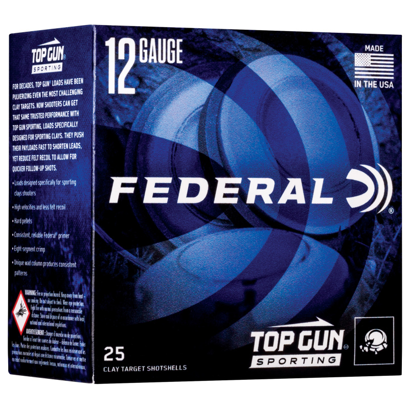 Top Gun Sporting, 12 Gauge 2.75", #8, 1 oz, 25 Round Box, 1,300 FPS TGSH128