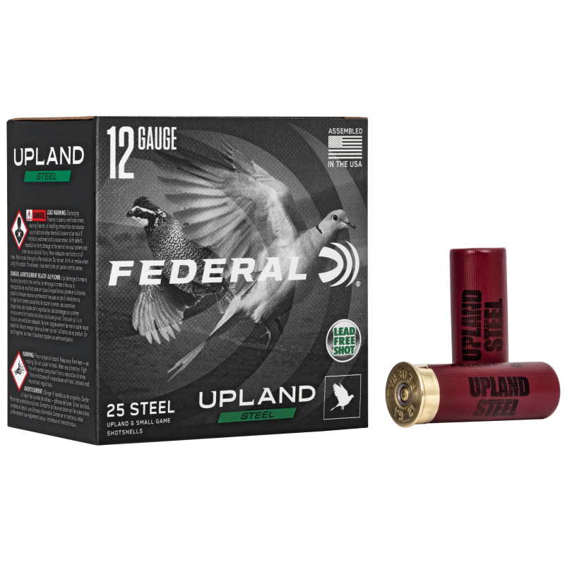 Upland Steel, 12 Gauge 2.75", #6, 1 oz, Steel Shot, 25 Round Box USH1226