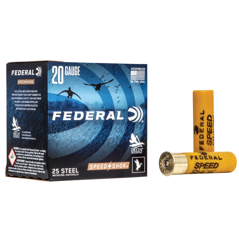 Speed-Shok, 20 Gauge 3", #3, 7/8 oz, Steel Shot, 25 Round Box WF209 3