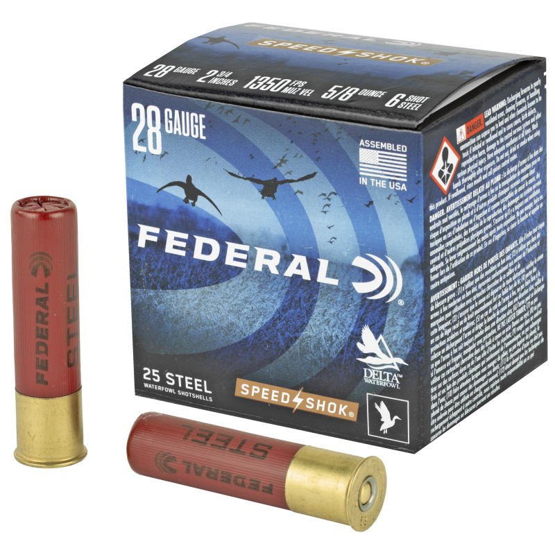 Speed-Shok Hight Velocity Steel Shot, 28 Gauge 2.75", #6, Steel Shot, 25 Round Box WF283 6