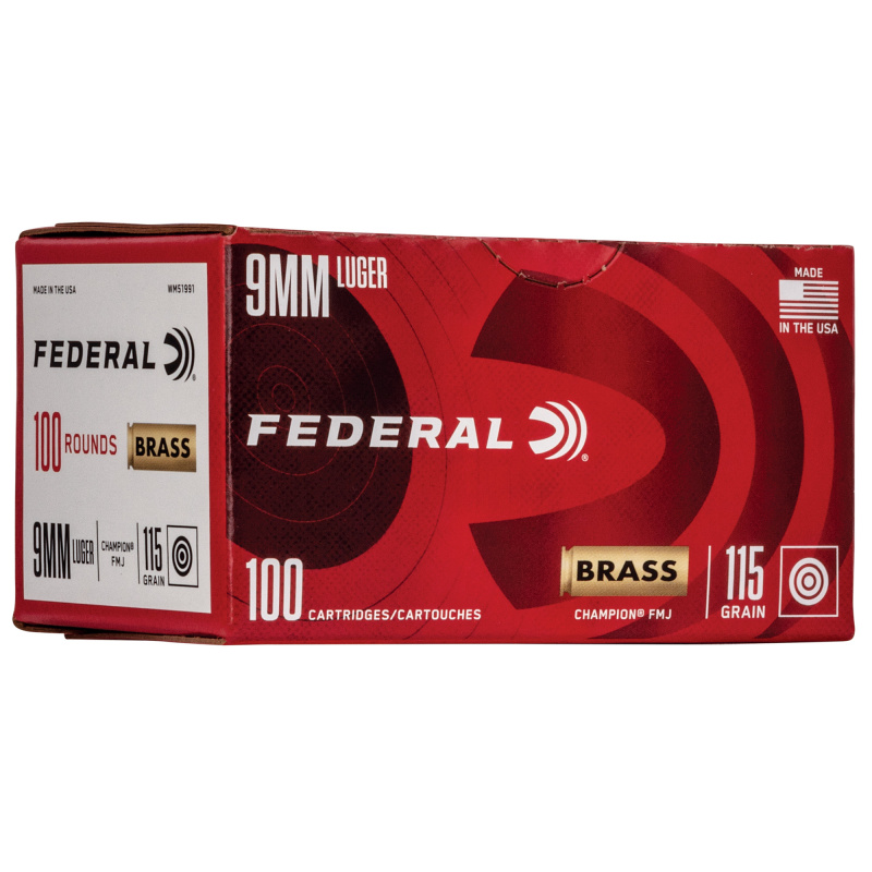 Champion |9MM, 115Gr, Full Metal Jacket, 100 Round Pack WM51991