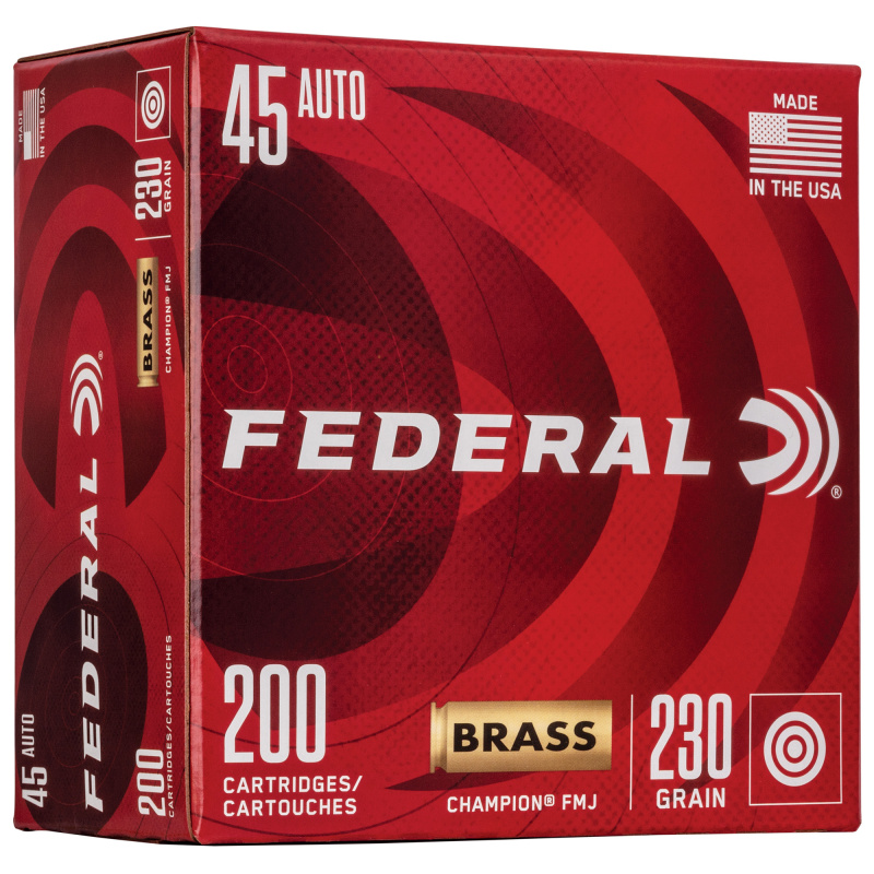 Champion, 45 ACP, 230 Grain, Full Metal Jacket, 200 Round Box WM52332