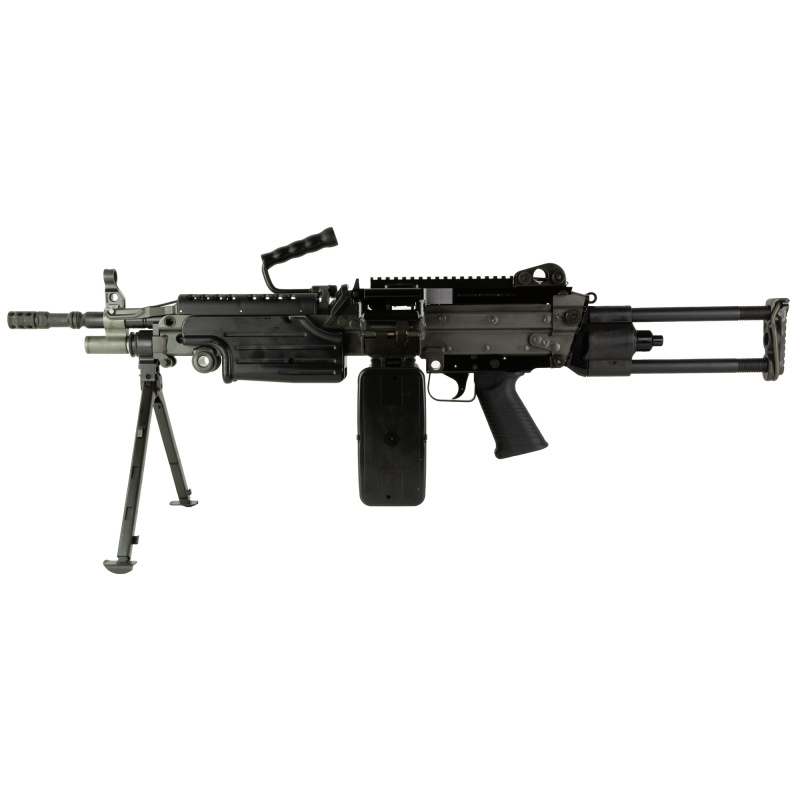 M249S, Semi-automatic Rifle, Steel Frame, 556NATO, Para 16.1" Chrome Lined Cold Hammer Forged Barrel, Matte Finish, Para Black, Rotating/Telescoping Metal Buttstock Assembly With Hydraulic Recoil Buffer System And Non-Slip Buttplate Stock, Adjustable Pri