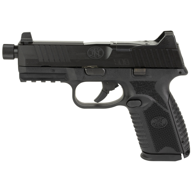 509M Tactical, Striker Fire, Semi-automatic, Polymer Frame Pistol, Mid-Size, 9MM, 4.5" Threaded Barrel, PVD Finish, Black, Interchangeable Grips, Suppressor Height Night Sights, Non-Manual Safety, 2 Magazines - (1)-15 Round, (1)-24 Round, Optics Ready
