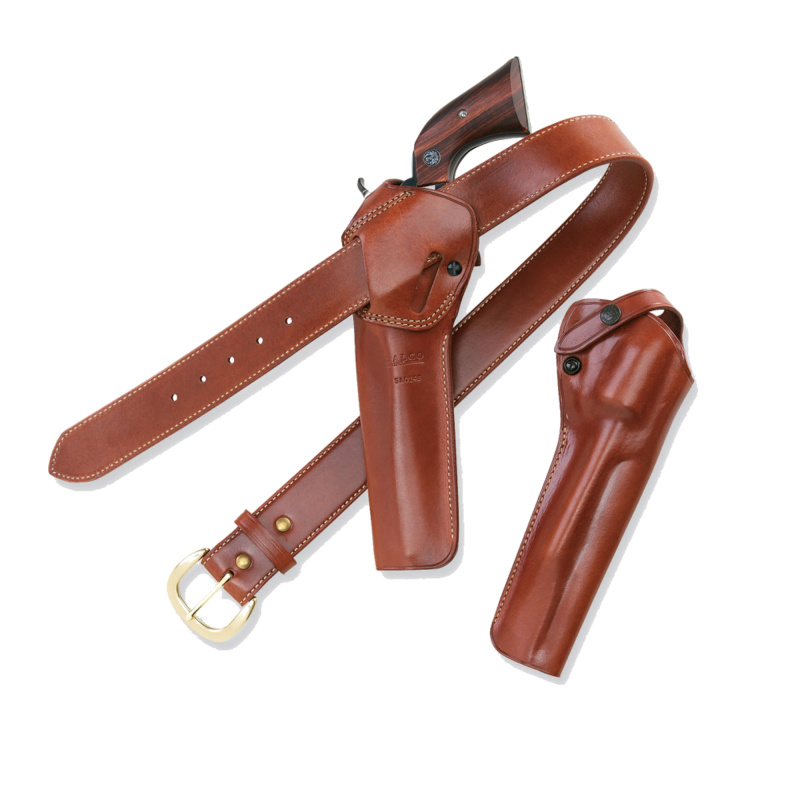 Single Action Outdoorsman Holster For Colt/Ruger Blackhawk/Vaquero 5.5 Inch Barrel Tan Right Hand