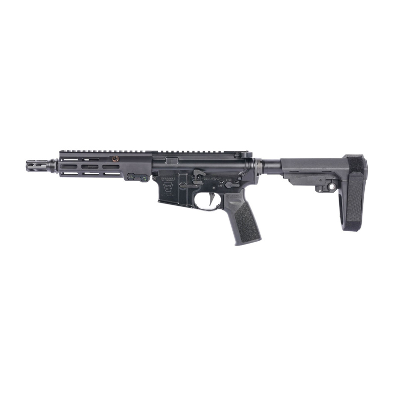 Super Duty MOD1, Semi-automatic, AR Pistol, 300 Blackout, 8" Cold Hammer Forged, Chrome Lined Barrel, 5/8X24 Thread Pitch, Anodized Finish, Black, SBA3 Pistol Stabilizing Brace, Geissele A17 Grip, Custom Pistol-Length Gas System, 7" MK16 Handguard, No Ma