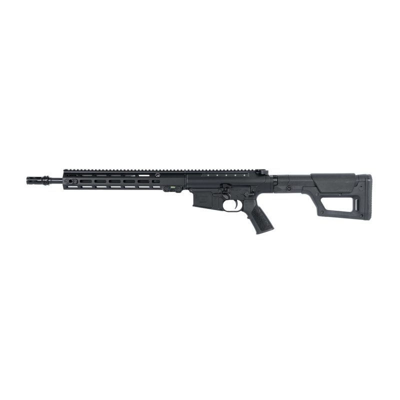 MRGG MOD1, Semi-automatic Rifle, AR, 6.5 Creedmoor, 16" Threaded Barrel, 5/8X24 Thread Pitch, HUXWRX 7.62 Flash Hider, Anodized Finish, Black, Geissele A22 Grip, Magpul PRS Lite Stock, Ambidextrous Controls, No Magazine 08-528B