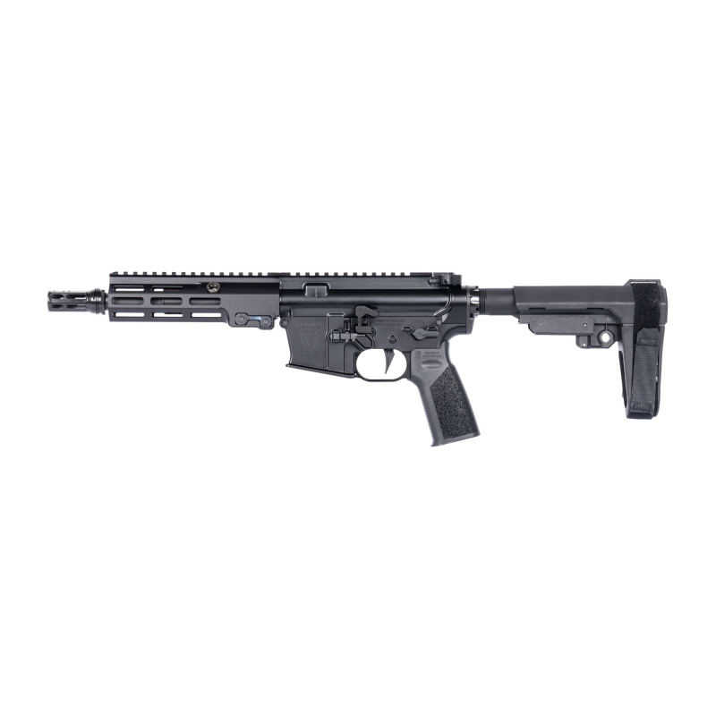 Super Duty MOD1-A, Semi-automatic, AR Pistol, 300 Blackout, 8" Cold Hammer Forged, Chrome Lined Barrel, 5/8X24 Thread Pitch, Anodized Finish, Black, SBA3 Pistol Stabilizing Brace, Geissele A17 Grip, Custom Pistol-Length Gas System, 7" MK16 Handguard, No