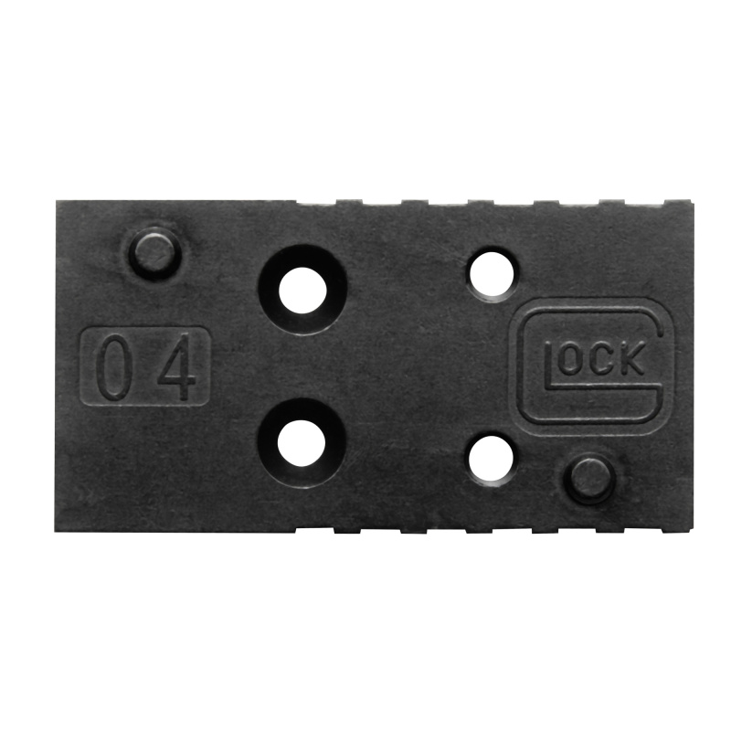 MOS Plate, Size 04, Fits Leupold Footprint, For Glock MOS Gen 5 9mm/40S&W, Black 74011