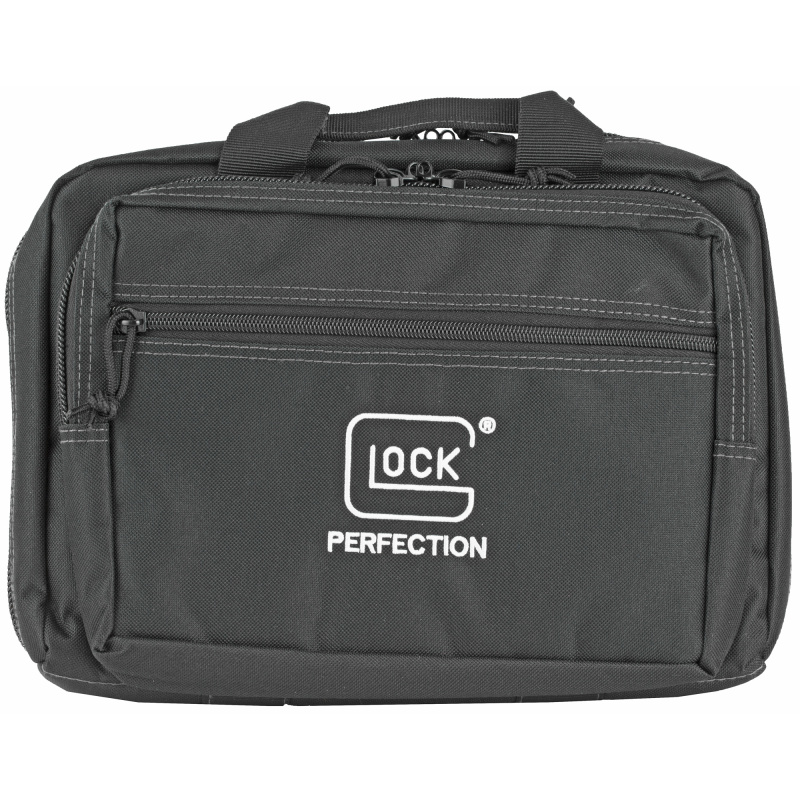 OEM Double Pistol Case, Black, 12.5" X 9.5" X 4.5", Padded Compartments, Holds 2 Handguns, 5 Magazines, Ammo, and Range Tools AP60242