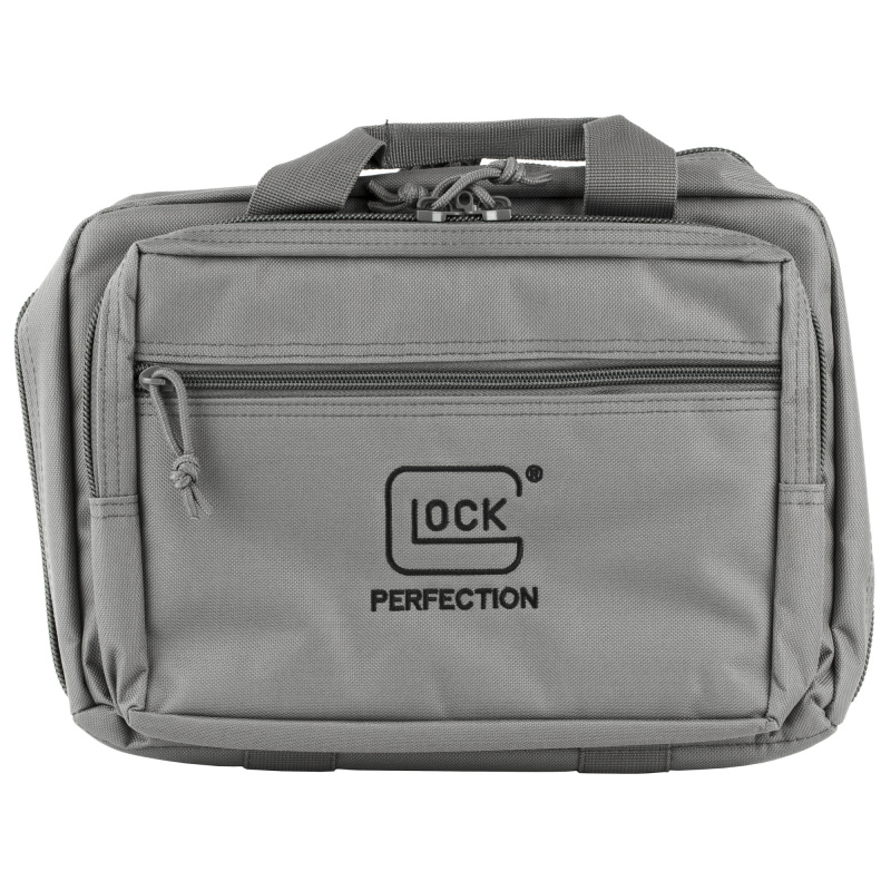 OEM Double Pistol Case, Gray, 12.5" X 9.5" X 4.5", Padded Compartments, Holds 2 Handguns, 5 Magazines, Ammo, and Range Tools AP60301