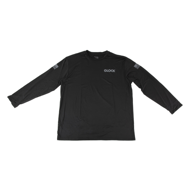 Performance, Long Sleeve Shirt, Polyester/Spandex Material, XXLarge, Black and White AP96435