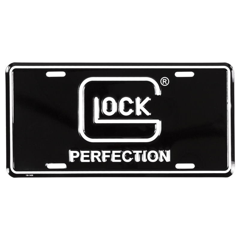 OEM Perfection License Plate, Black & White AS00042
