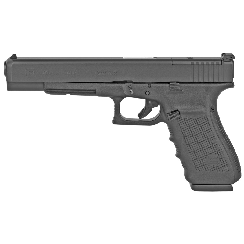 40 MOS, Long Slide, Striker Fired, Semi-automatic, Polymer Frame Pistol, 10MM, 6.02" Barrel, Matte Finish, Black, Adjustable Sights, 15 Rounds, Interchangeable Backstraps, Optics Ready, 3 Magazines G40415MOSAUT