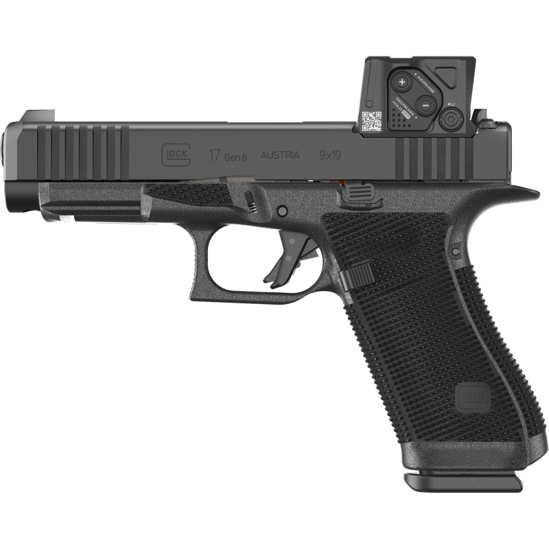 17 GEN 6 COA, Striker Fired, Semi-automatic, Polymer Frame Pistol, Full Size, 9MM, 4.49" Barrel, DLC Finish, Fixed Sights, Aimpoint COA Optic, 10 Rounds, 3 Magazines P61750B01DC8A3