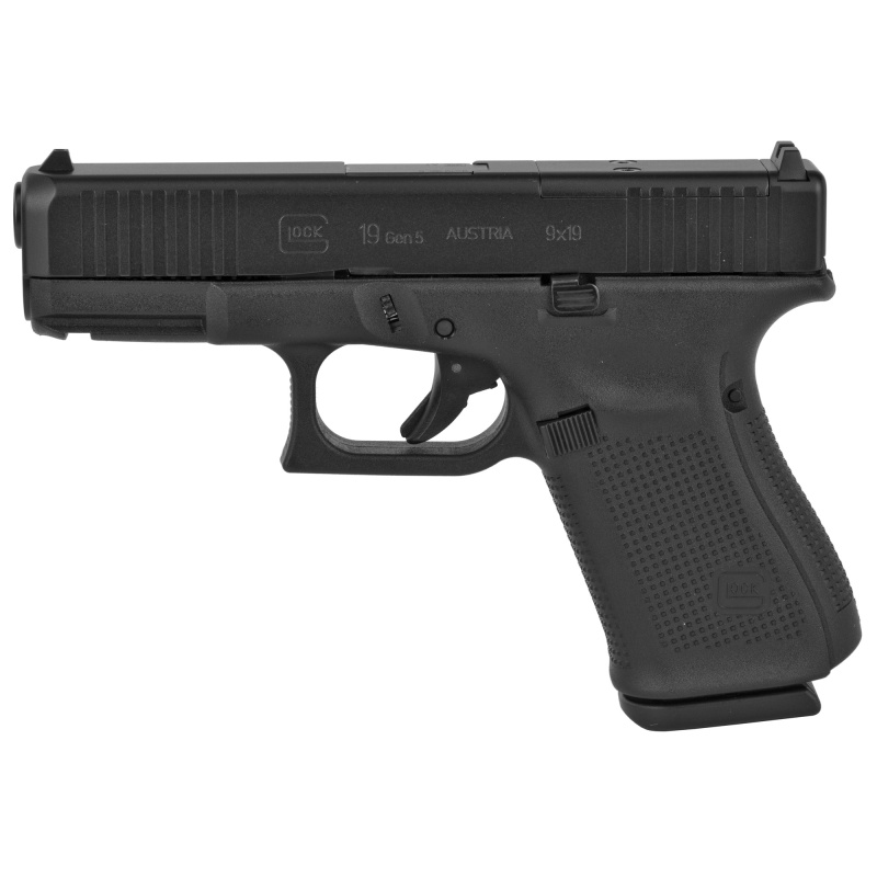 G19 Gen5 MOS | 9mm, 4.02in Barrel, Three 15rd Magazines, Optics Ready, Black Finish, Made in Austria