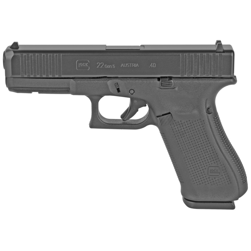 G22 Gen5 | .40 S&W, 4.49in Barrel, Three 15rd Magazines, Black Finish