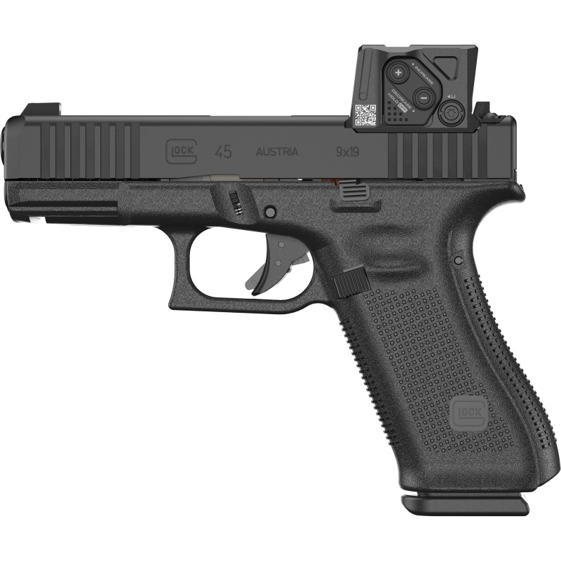 Glock 45 Gen5 A-Cut | 9x19mm, 4.02" Barrel, Aimpoint COA Optic, Three 17rd Magazines, Black Front & Rear Sights, nDLC Finish, PA455SB03MOS8A3