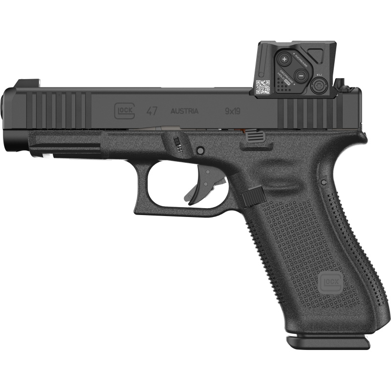 Glock 47 Gen5 A-Cut | 9x19mm, 4.49" Barrel, Aimpoint COA Optic, Three 17rd Magazines, Black Front & Rear Sights, nDLC Finish, PA475SB03MOS8A3