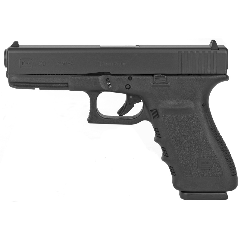 20 Gen 3 Short Frame 10mm Auto 4.6 Inch Barrel Black Finish Fixed Sights 10 Round