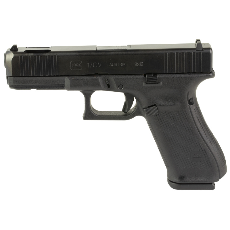 17C (V), Semi-automatic, Striker Fired, Polymer Frame Pistol, Full Size, 9MM, 4.49" Ported Barrel, Matte Finish, Black, Fixed Sights, 10 Rounds PV1759201