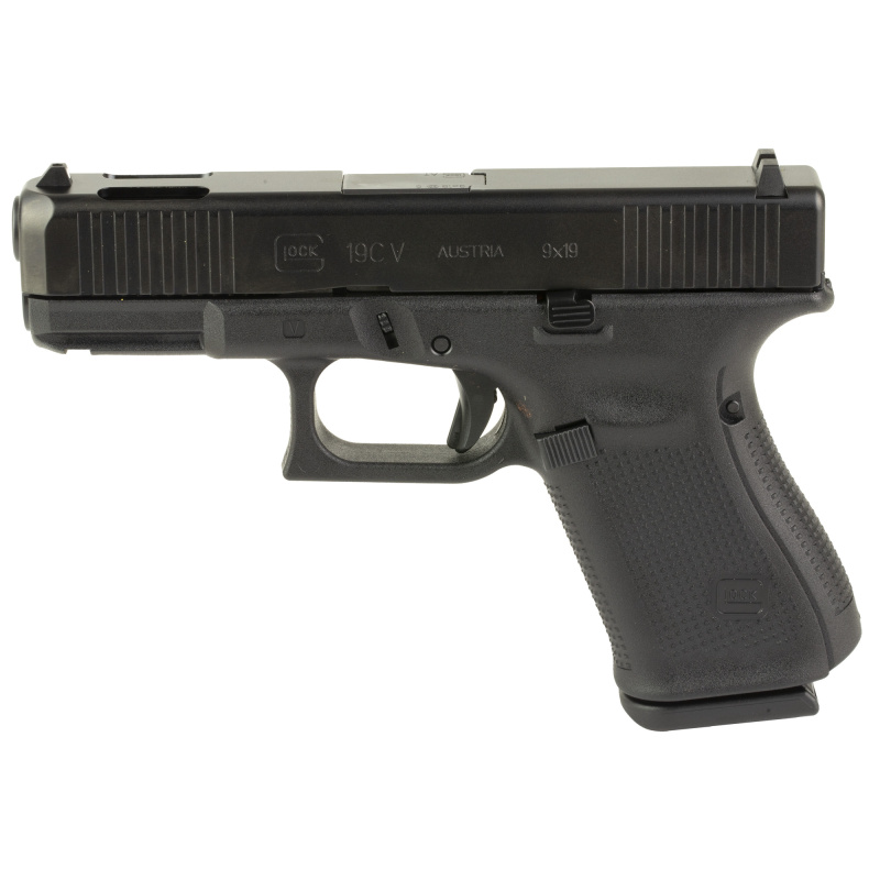19C (V), Semi-automatic, Striker Fired, Polymer Frame Pistol, Compact, 9MM, 4.02" Ported Barrel, Matte Finish, Black, Fixed Sights, 15 Rounds PV1959203