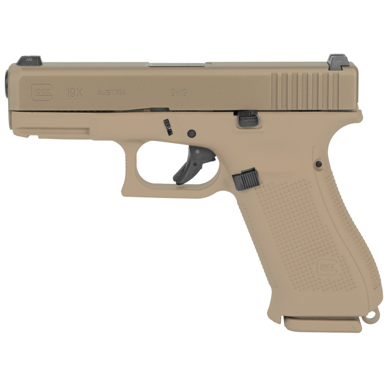 G19X | 9mm, 4.02in Barrel, (2) 19rd & (1) 17rd Magazines, 3-Dot Night Sights, Coyote Brown Finish