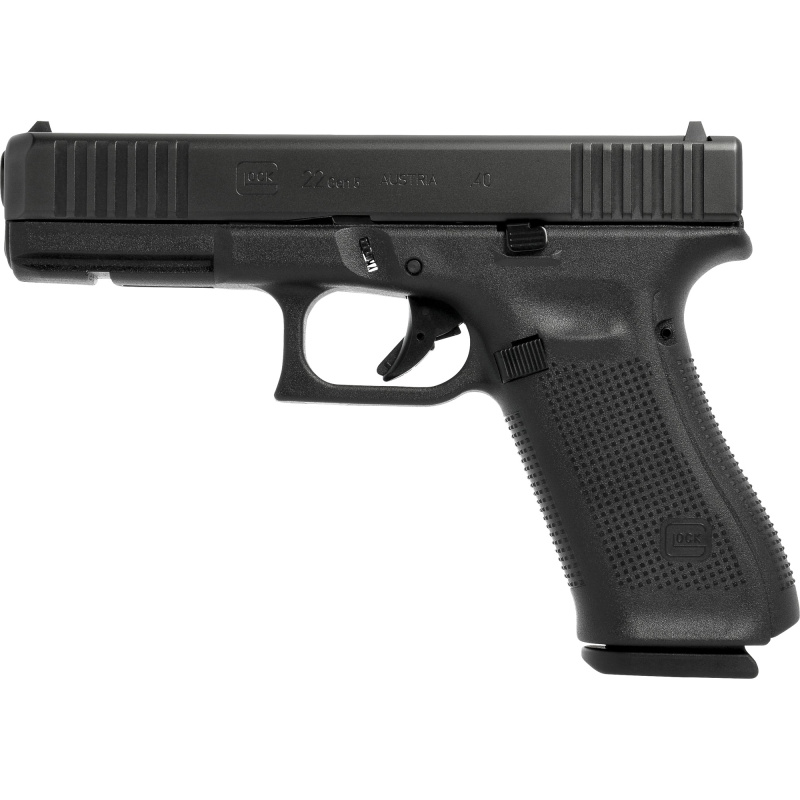 22, GEN 5, Semi-automatic, Striker Fired, Full, 40 S&W, 4.02", Black, 15 Rounds, Front Serrations, Fixed Sights, Polymer, Matte UA225S203