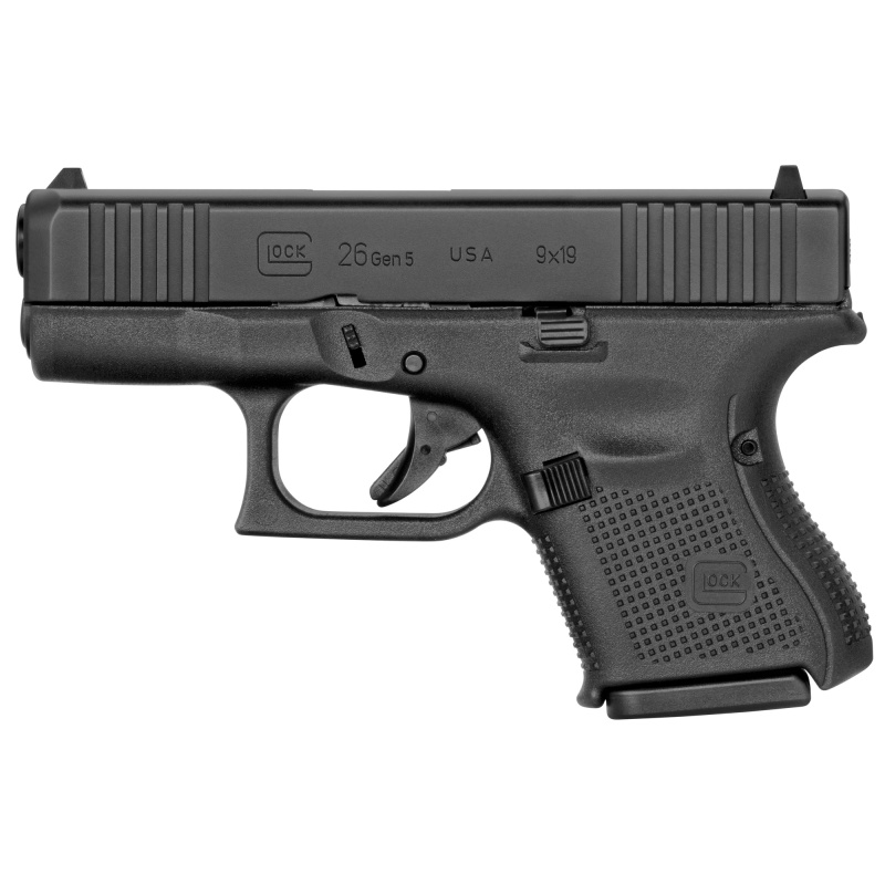 G26 Gen5 | 9mm, 3.43in Barrel, Three 10rd Magazines, Black Finish