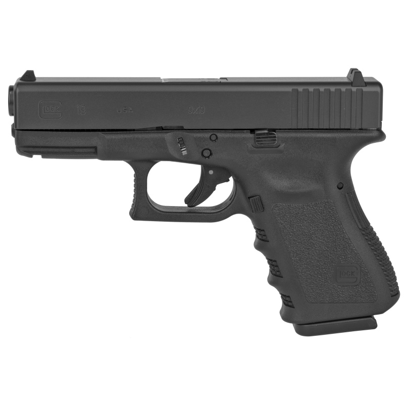 19 Gen3 9mm 4 Inch Barrel Black Finish Fixed  Sights 15 Round - USA Made