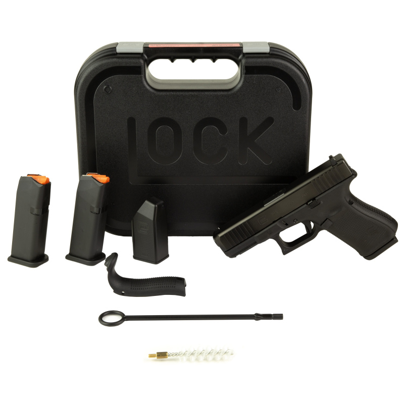 19V, V Series, Striker Fired, Semi-automatic, Polymer Frame Pistol, Full Size, 9MM, 4.02" Marksman Barrel, nDLC Finish, Fixed Sights, Ambidextrous Slide Stop Lever, Flared Mag Well, No Finger Grooves, Front Serrations, 15 Rounds, 3 Magazines UV1950203