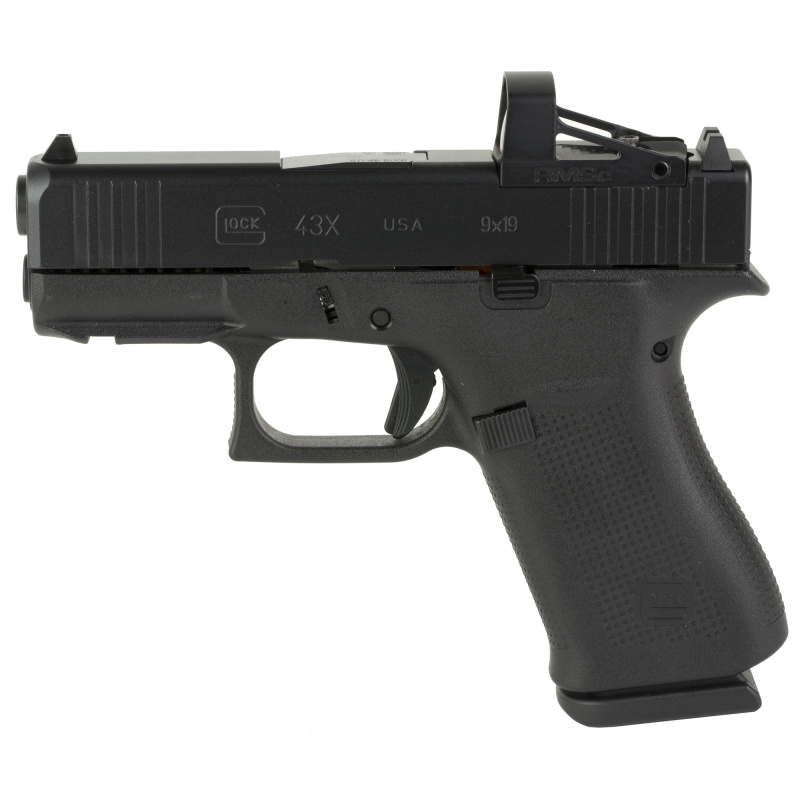 G43X MOS | 9mm, 3.41in Barrel, Two 10rd Magazines, Includes Shield Optic RMSc, Black Finish