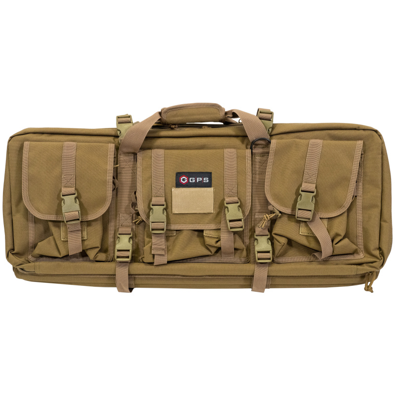 Tactical Double Rifle Case, Flat Dark Earth, 28", 600 Denier Polyester GPS-DRC28-FDE