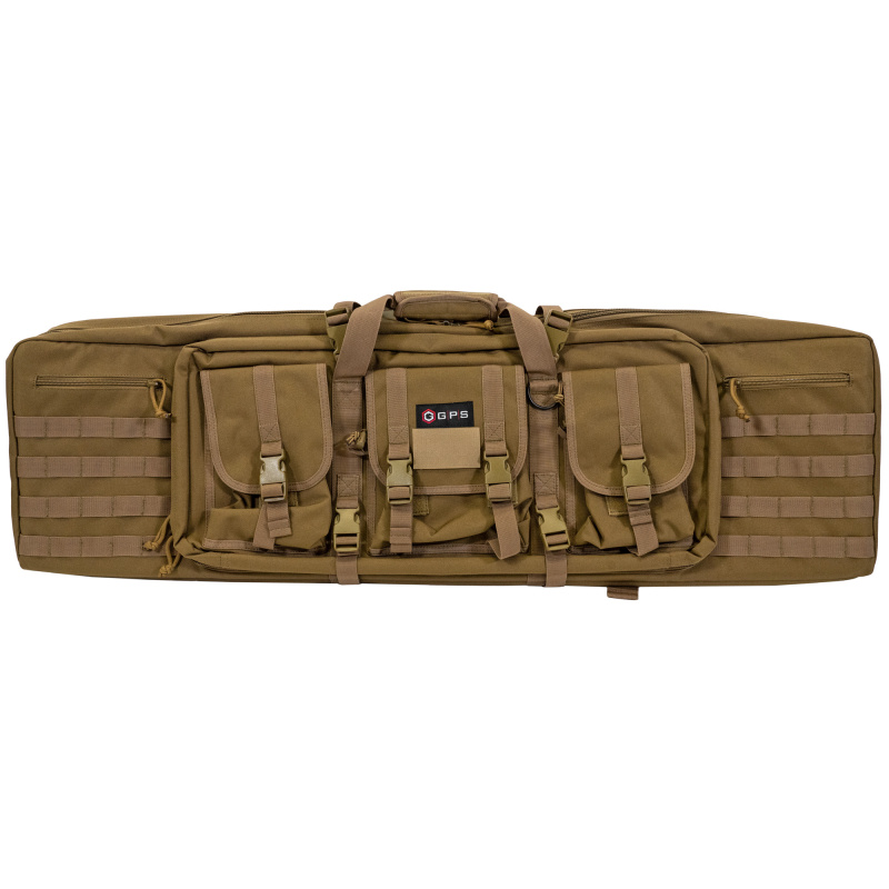 Tactical Double Rifle Case, Flat Dark Earth, 42", 600 Denier Polyester GPS-DRC42-FDE