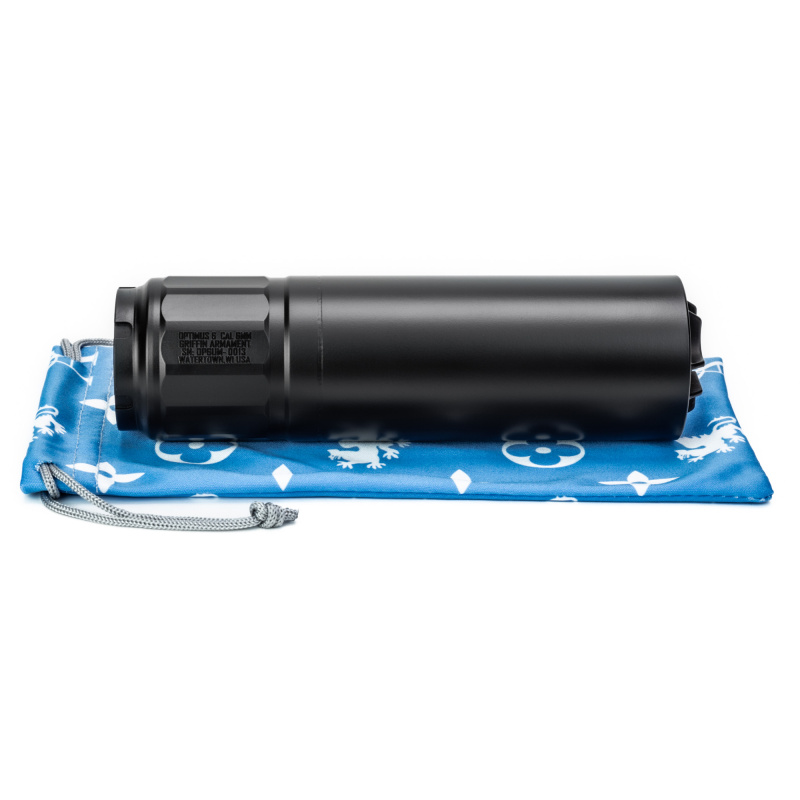 Optimus 6, Suppressor, 6.68" Long, 6MM, 17-4 Stainless Steel Construction, Utility Mount (HUB Compatible), Cerakote Finish, Black, Does Not Come with Muzzle Device or HUB Insert GAOP6UM-W