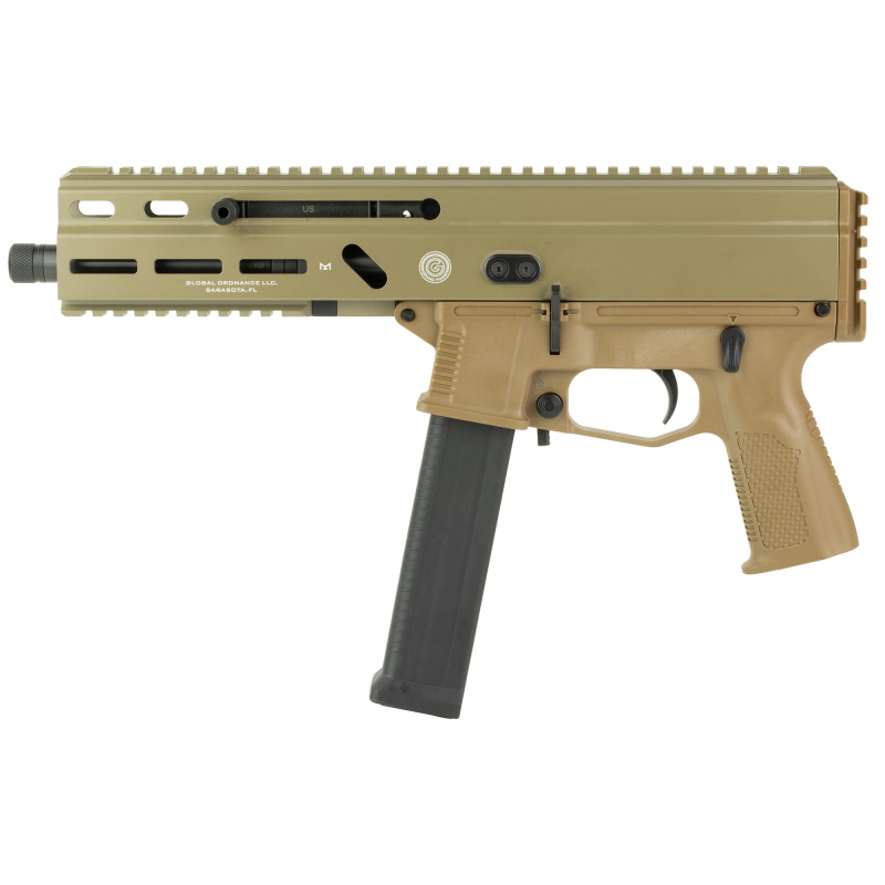 Stribog SP45A3, Semi-automatic, Aluminum Frame Pistol, 45 ACP, 8" Barrel, Matte Finish, Flat Dark Earth, M-LOK Rail, Manual Safety, 20 Rounds, 3 Magazines 197892004794