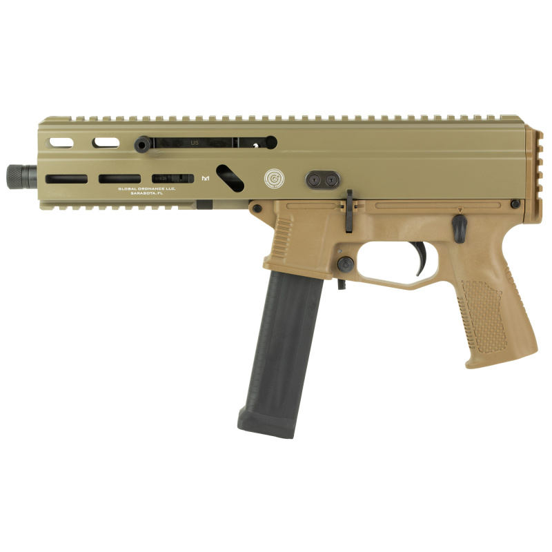 Stribog SP10A3, Semi-automatic, Aluminum Frame Pistol, 10MM, 8" Barrel, Matte Finish, Flat Dark Earth, M-LOK Rail, Manual Safety, 20 Rounds, 3 Magazines 197892004800