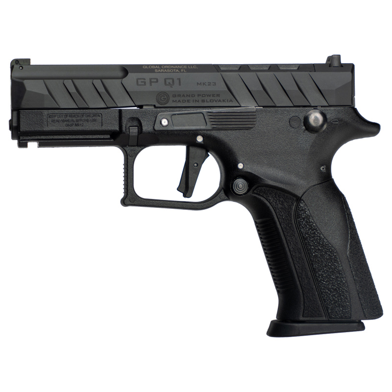 Q1, Semi-automatic, Striker Fired, Full Size, Polymer Frame Pistol, 3.66" Barrel, Trigger Safety, Matte Finish, Black, 3-Dot Sights, Includes (4)-Optic Adapter Plates, 15 Rounds, 3 Magazines 8588005808675