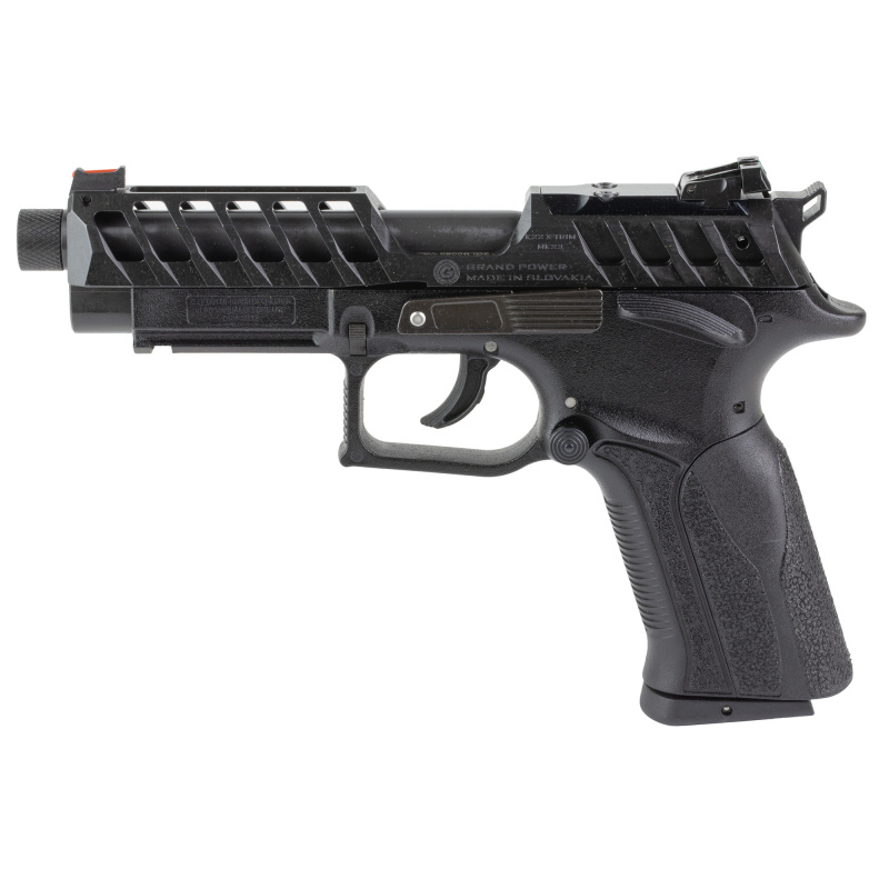 K22 X-Trim, Semi-automatic, Double Action/Single Action, Full Size, Polymer Frame Pistol, 5" Threaded Barrel, 1/2X28 Thread Pitch, Ambidextrous Manual Safety, Matte Finish, Black, Adjustable Green Fiber Optic Rear Sight, Red Fiber Optic Front Sight, Incl