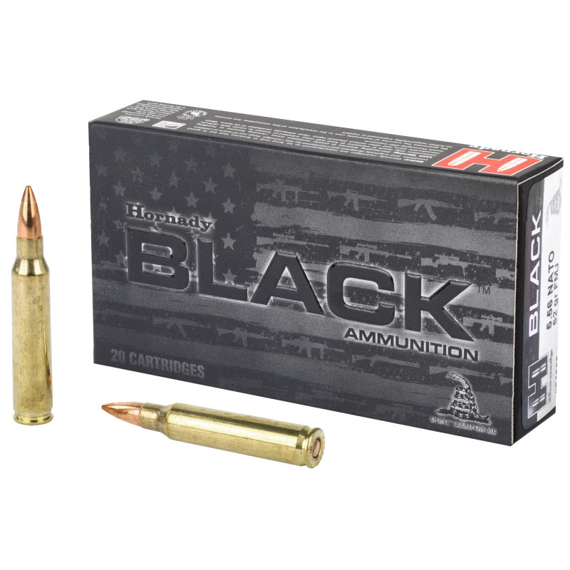 Black 5.56mm NATO 62 Grain Full Metal Jacket