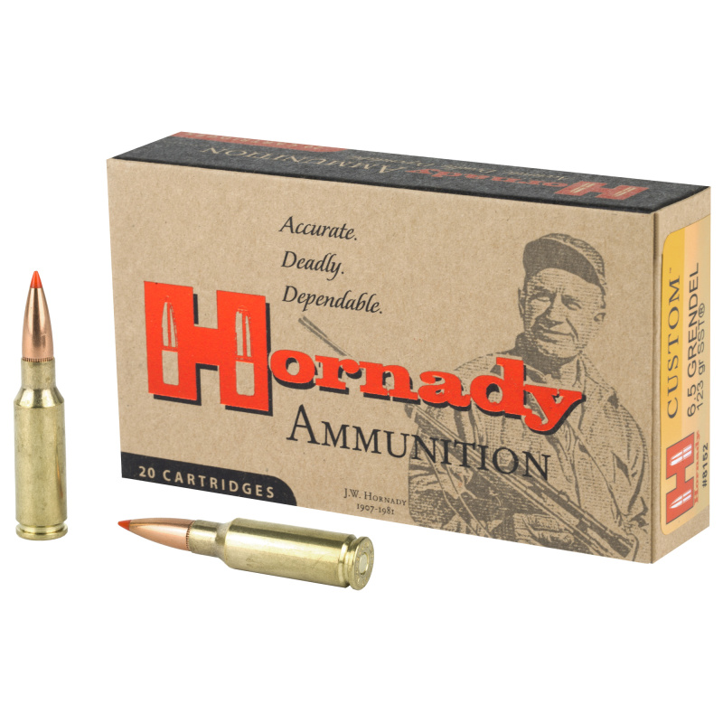 Hornady Custom 6.5 Grendel 123 Grain SST Box of 20 Rounds