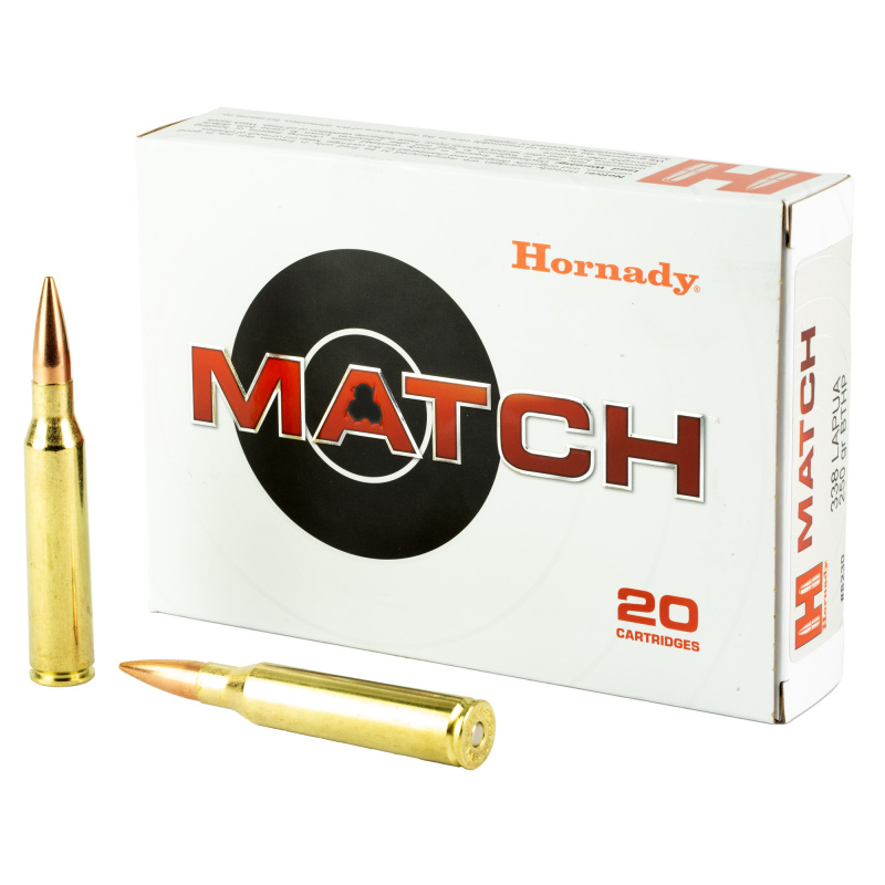 Match Rifle Ammunition .338 Lapua 250 Grain Boattail Hollow Point Match