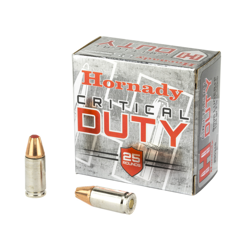 Critical Duty, 9MM +P, 124 Grain, FlexLock Duty, 25 Round Box 90216