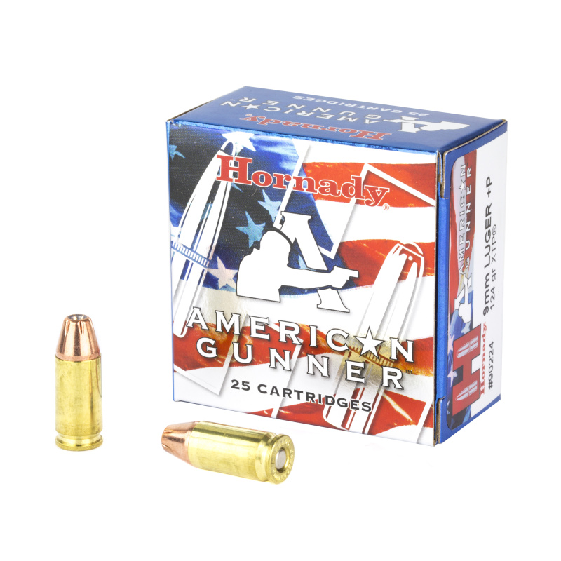 American Gunner 9mm Luger +P 124 Grain XTP