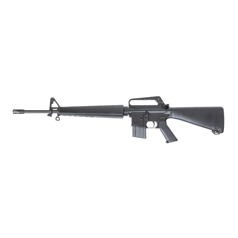M16A1, Semi-automatic, AR, 5.56 NATO, 20" Threaded Barrel, 1/2X28 Thread Pitch, Anodized Finish, Black, A1 Pistol Grip, Fixed Stock, Carry Handle Iron Sights, 20 Rounds, 1 Magazine HR51655139751