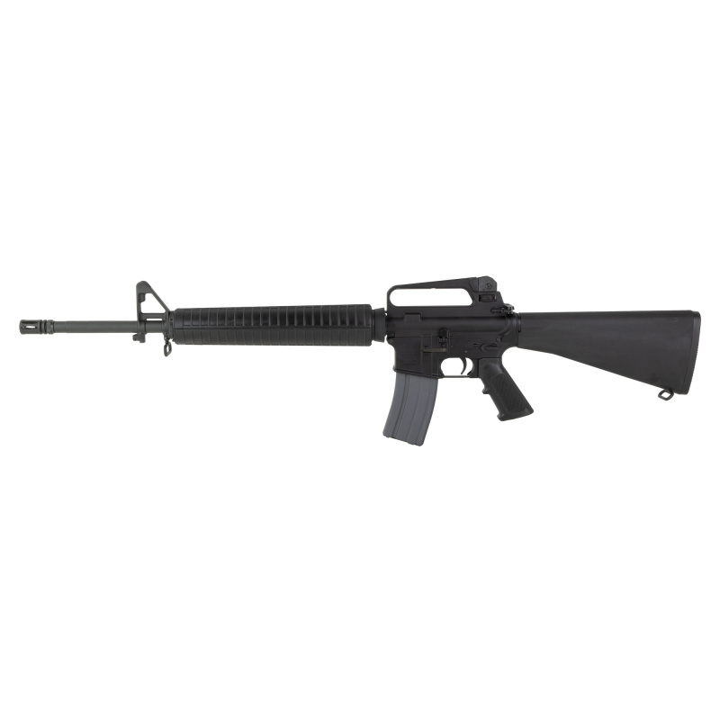 M16A2, Semi-automatic, AR, 5.56 NATO, 20" Threaded Barrel, 1/2X28 Thread Pitch, Anodized Finish, Black, A2 Pistol Grip, Fixed Stock, Carry Handle Iron Sights, 30 Rounds, 1 Magazine HR51655152812