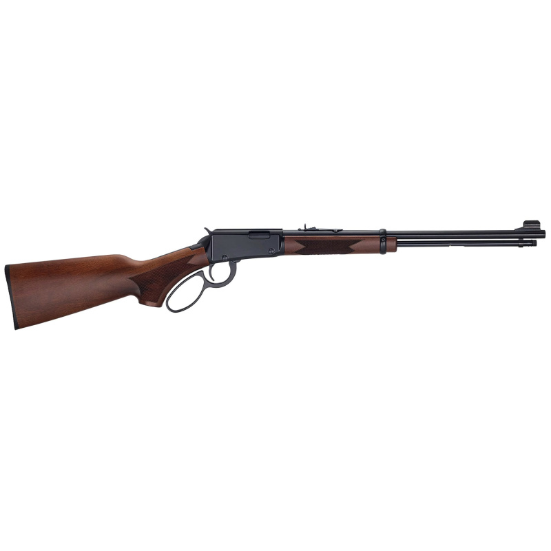H1 Western, Lever Action Rifle, 22LR, 18.5" Barrel, Round Blued Steel, American Walnut Stock, Checkered Grip, Adjustable Semi-Buckhorn Rear Sight, Hooded Blade Front Sight, 15 Rounds H001PG-22