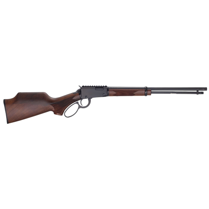 H1 Sporter Carbine, Lever Action Rifle, 22WMR, 16.5" Threaded Barrel, 1/2X28 Thread Pitch, Round Blued Steel, American Walnut Monte Carlo Stock, Integrated Picatinny Rail, 10 Rounds H001PGHR-22M